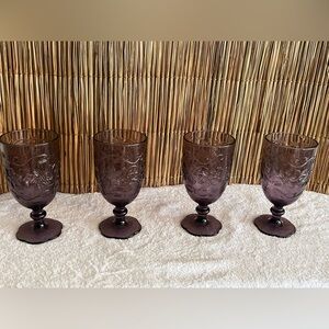 Princess House 5230 Fantasia
Purple Tea Glasses Water
Goblets Set of 4